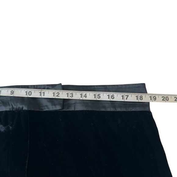 Janeville Black Velvet Silk Trouser Pants, 14 - Picture 10 of 12